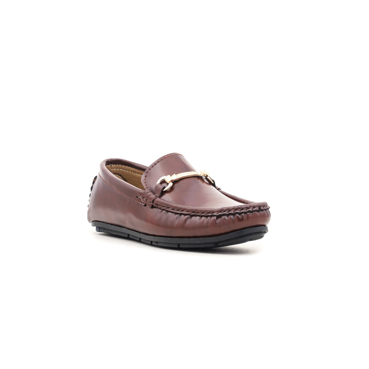 Boys Brown Formal Moccasin KD0331