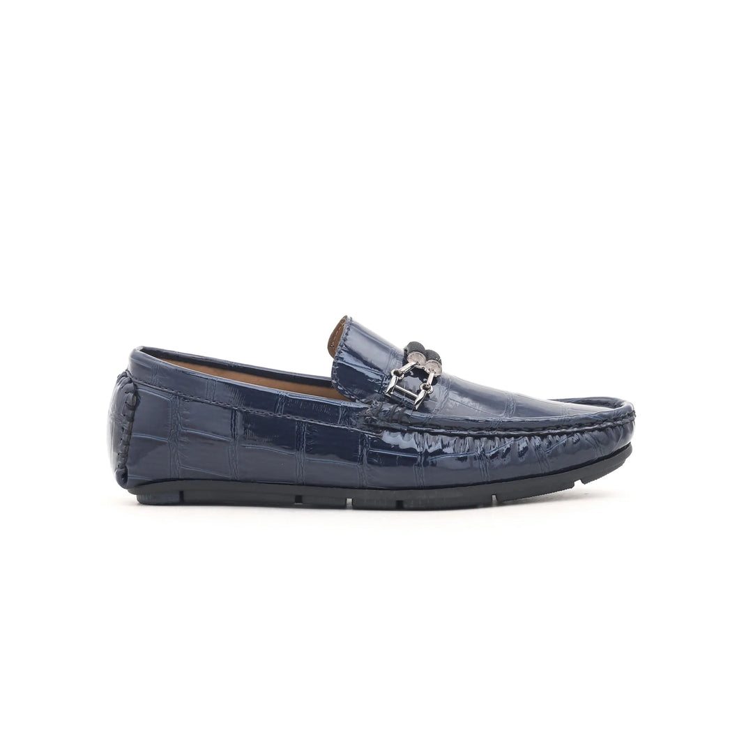 Boys Navy Formal Moccasin KD0339