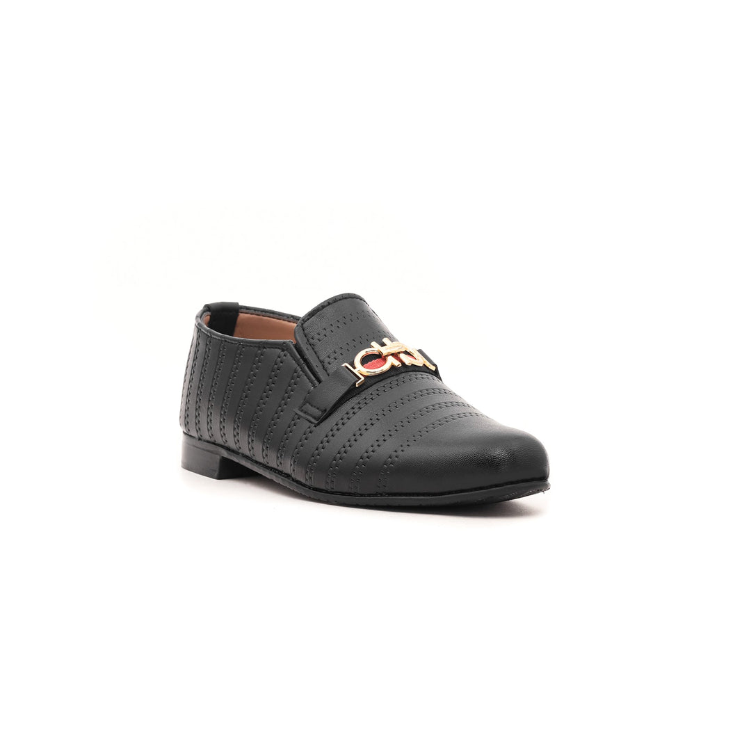 Boys Black Formal Moccasins KD0424