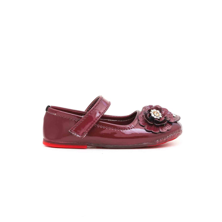 Girls Maroon Formal Pumps KD0497