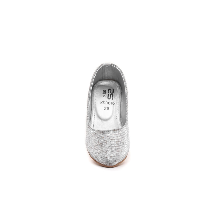 Girls Silver Fancy Pumps KD0610