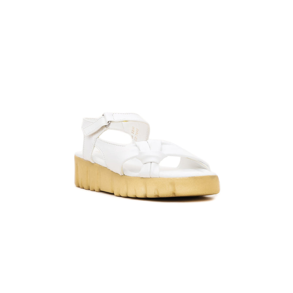 Girls White Formal Sandal KD7692