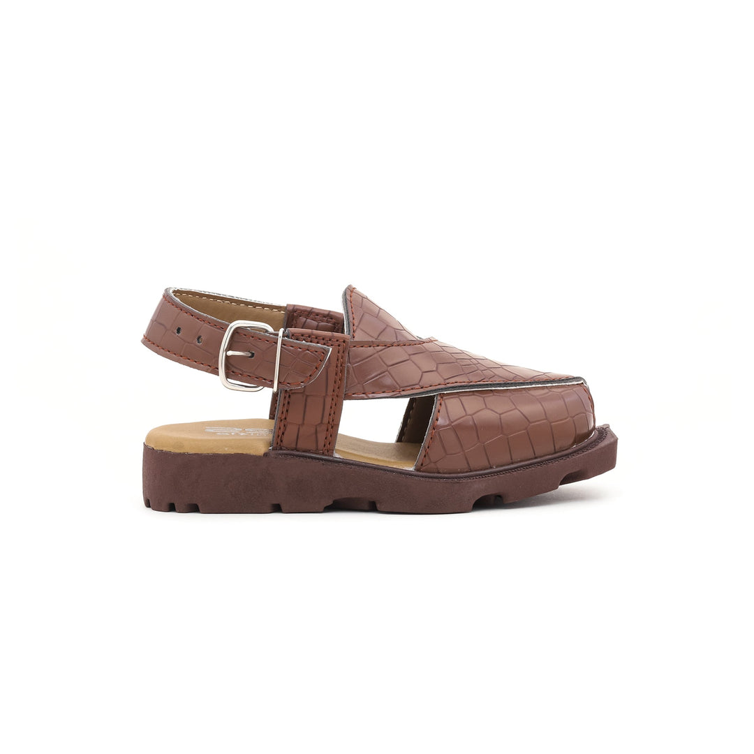 Boys Brown Peshawari Chappal KD9252