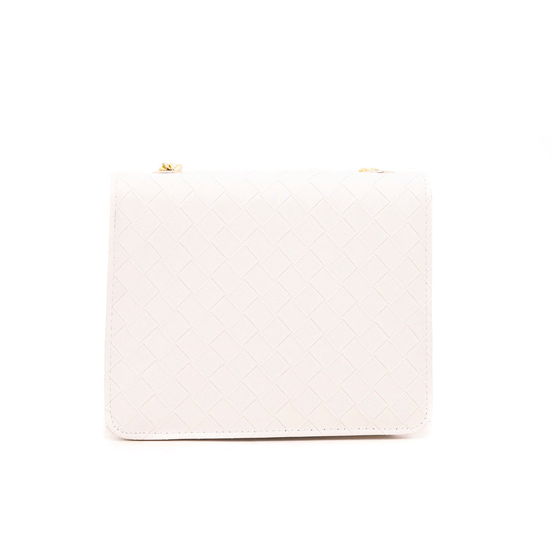 White Formal Shoulder Bag P54306