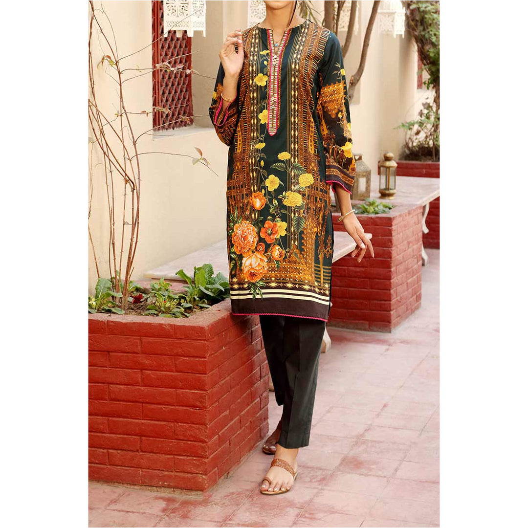 Unstitched Digital Printed Lawn Shirt PE1444