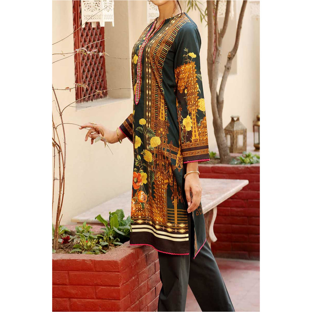 Unstitched Digital Printed Lawn Shirt PE1444