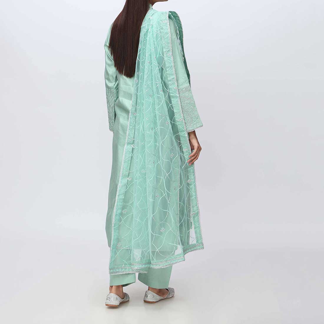 3PC- Embellished Khadi Net Suit PF3015