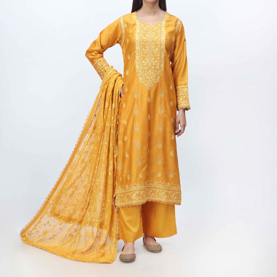 3PC- Embellished Viscose Suit PF3046