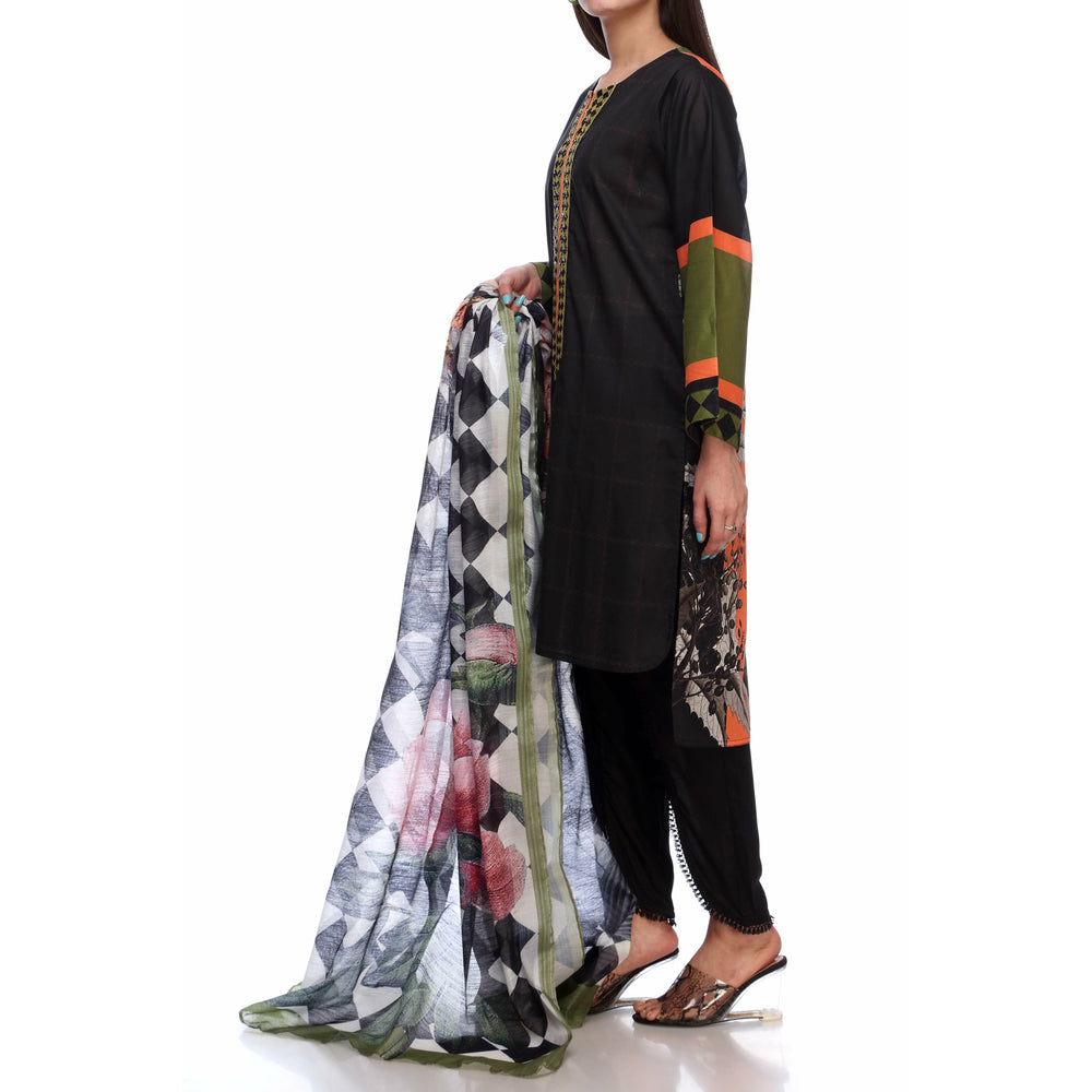 2PC- Digital Printed Lawn Shirt With Dupatta PS2209