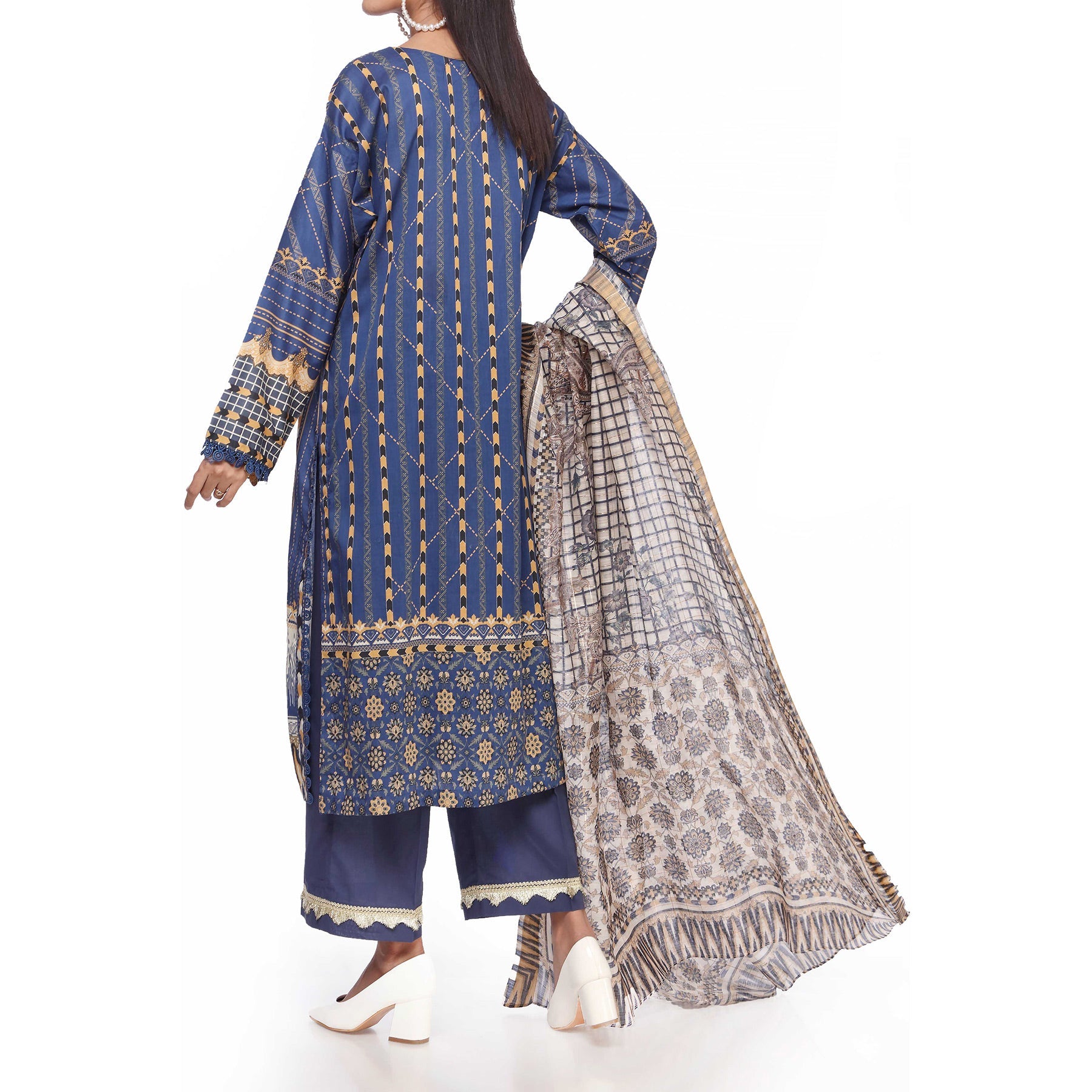 2PC- Unstitched Digital Printed Lawn Shirt With Dupatta PS2452