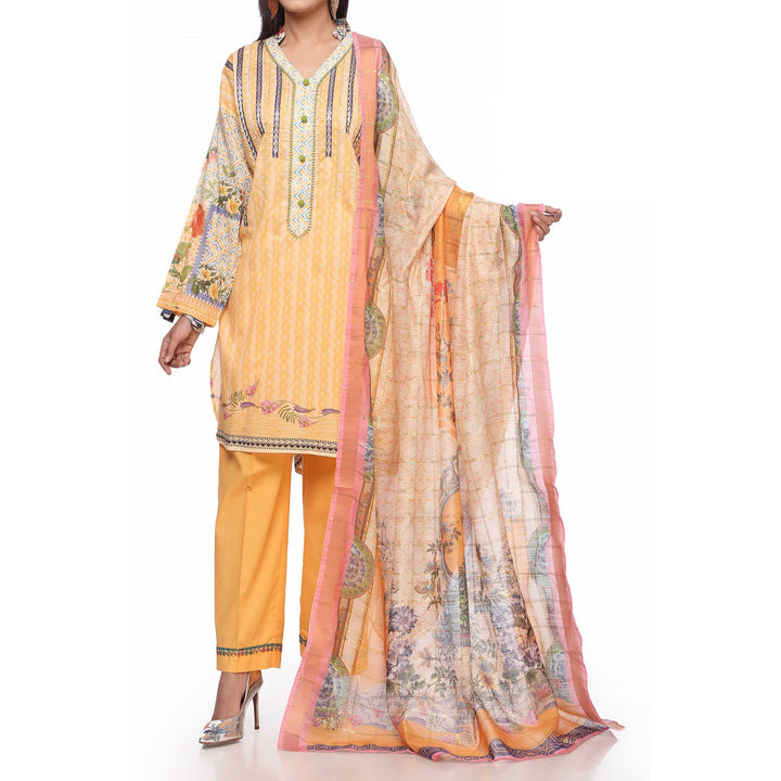 3PC- Digital Printed Lawn Suit PS2355