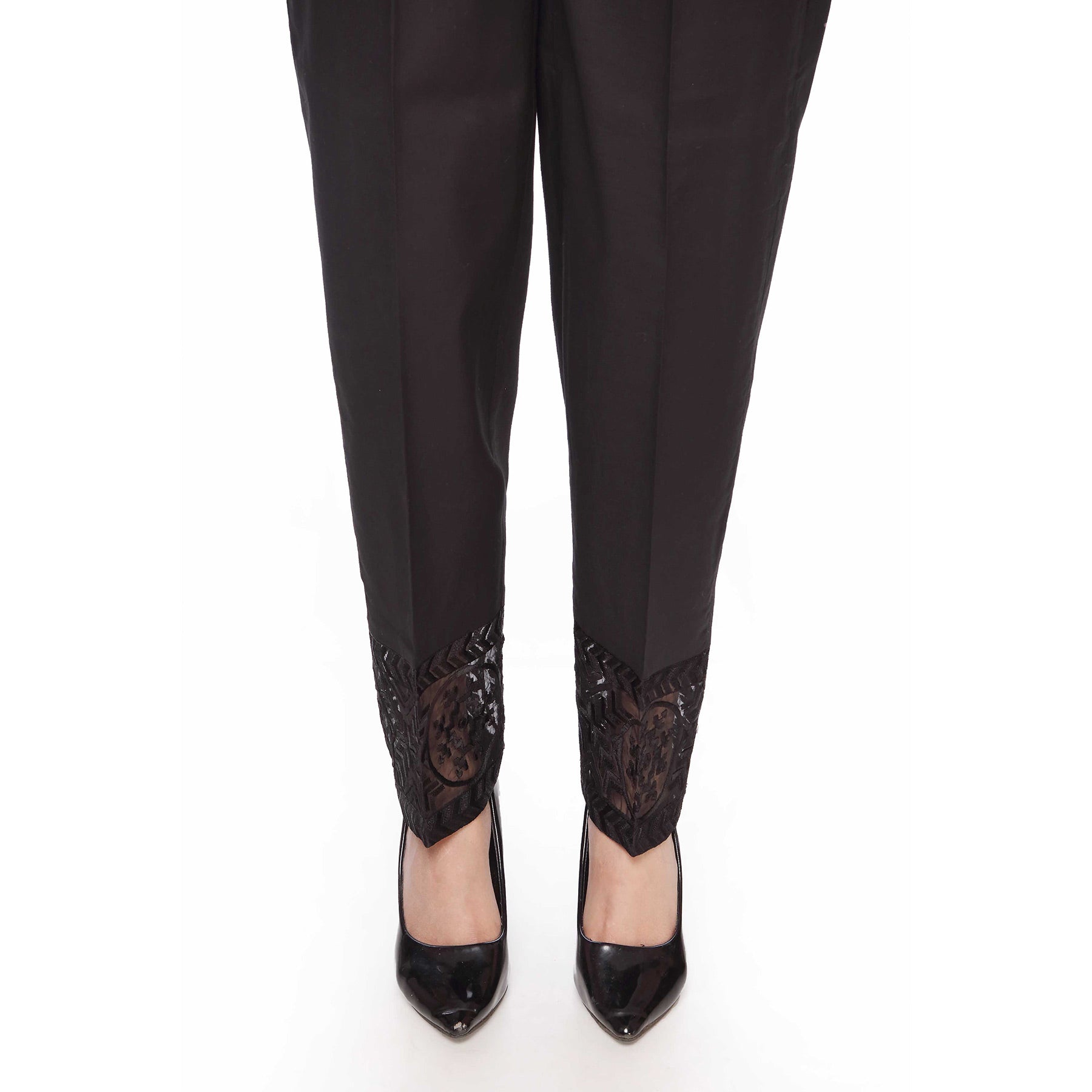Slim Fit Embellished Cambric Trousers