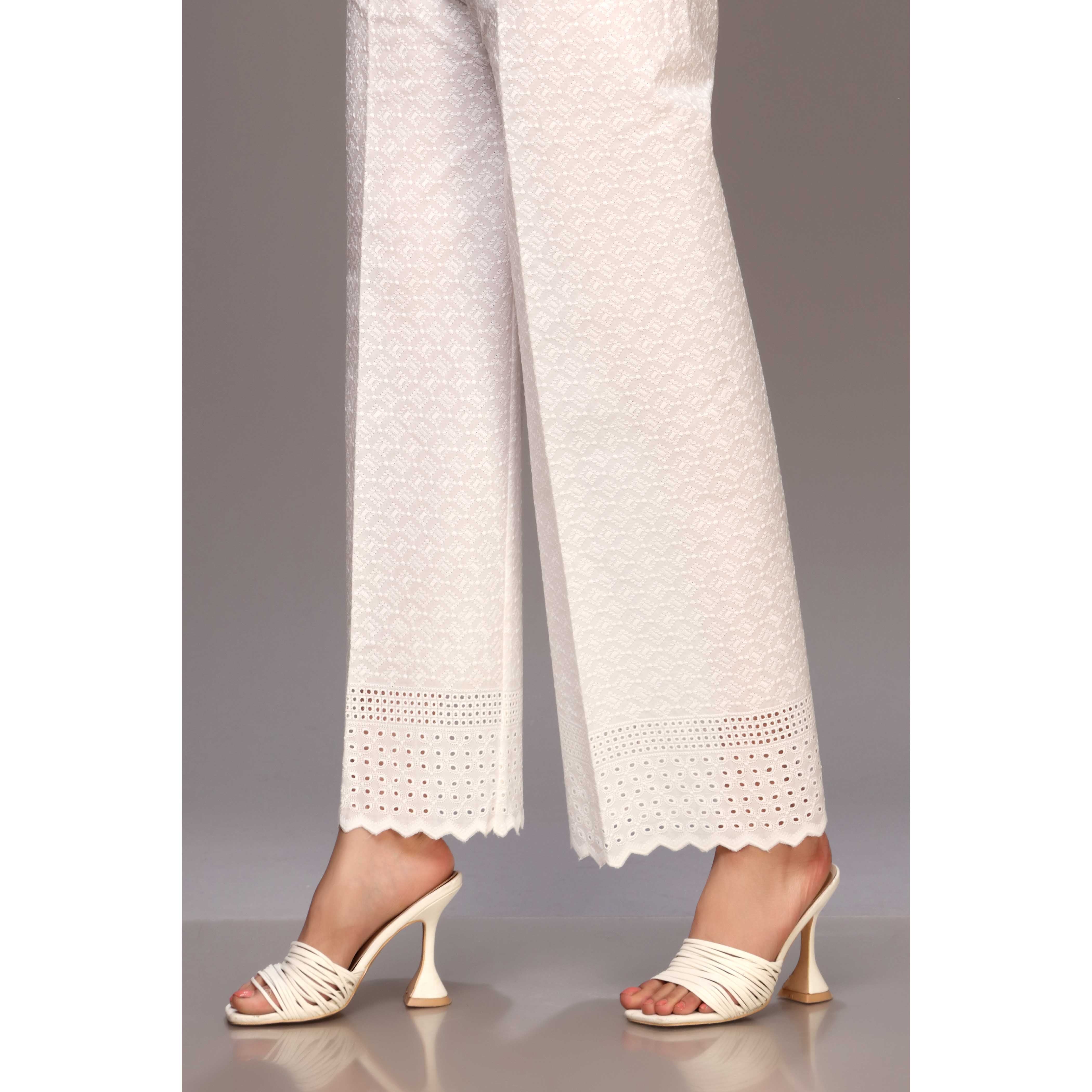 White Color Chicken Straight Trouser PS2514