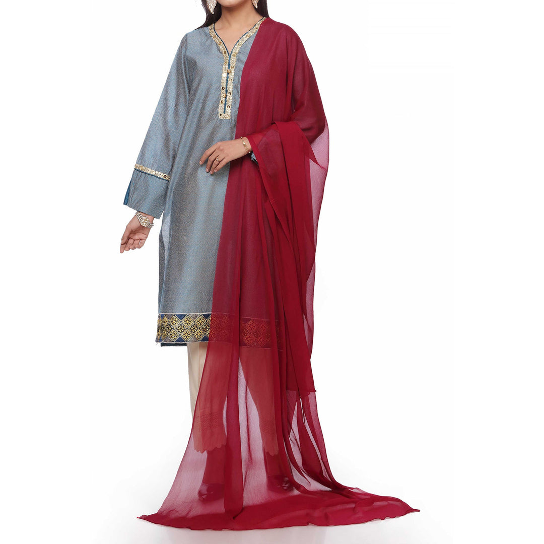 Plain Dyed Chiffon Dupatta