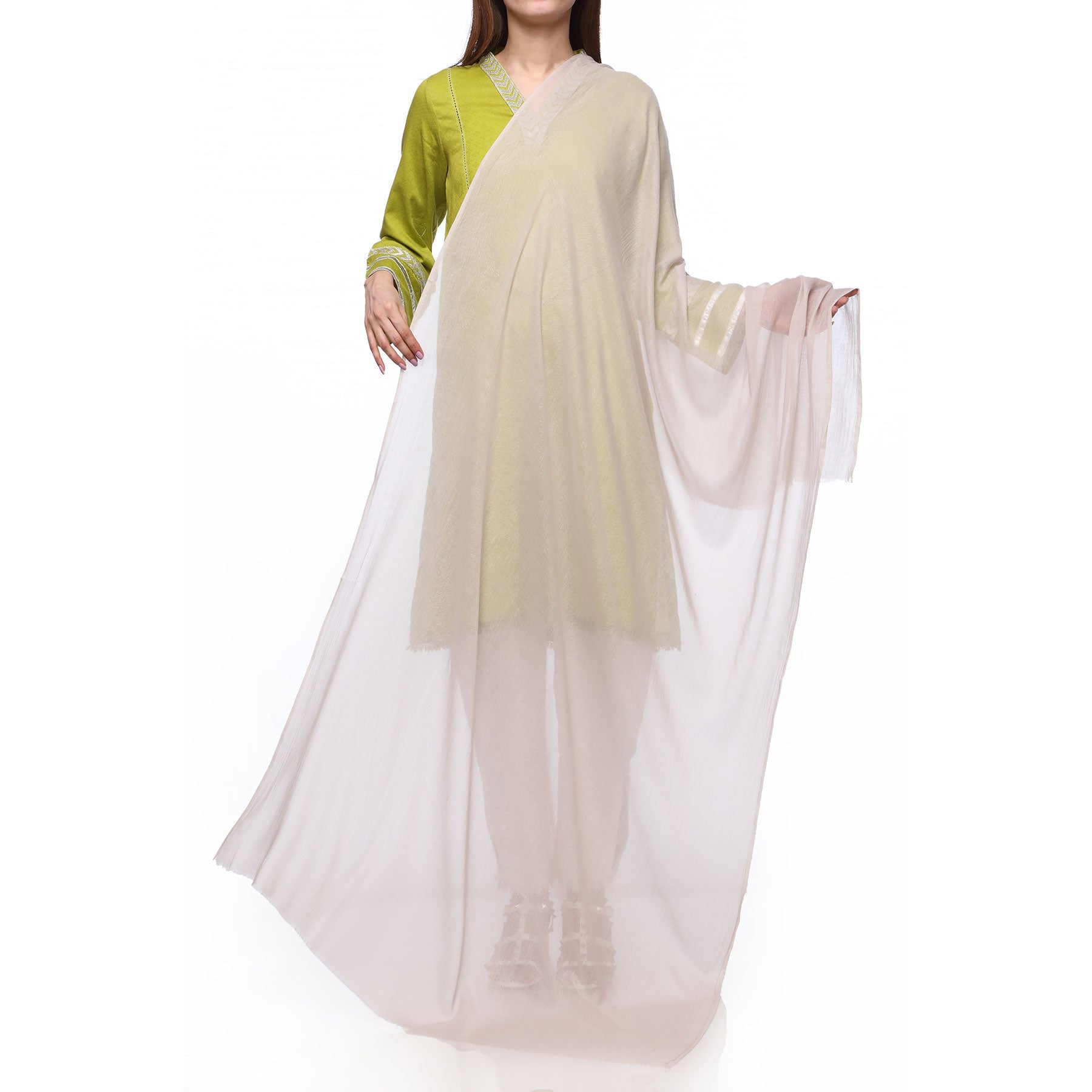 Fawn Color Dyed Lawn Stole PS272514