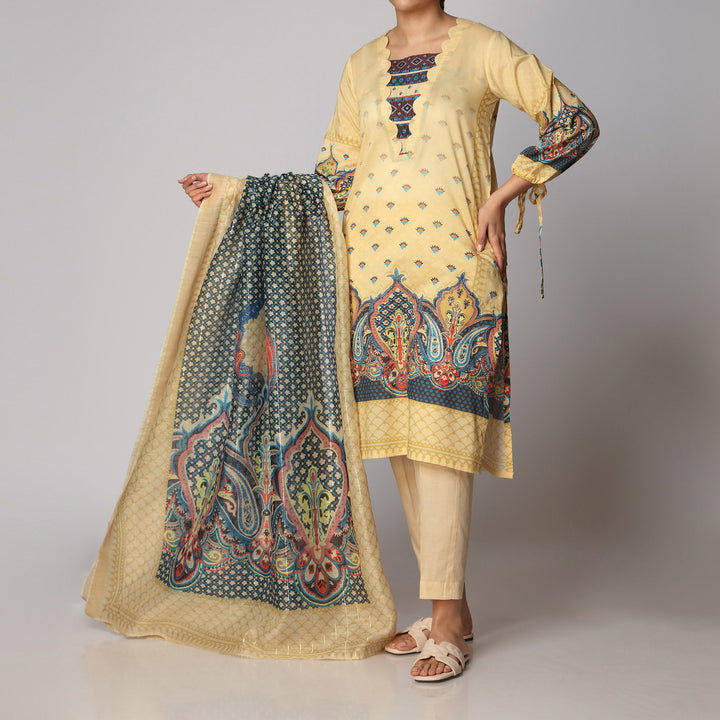 2PC- Digital Printed Lawn Shirt With Dupatta PS3162