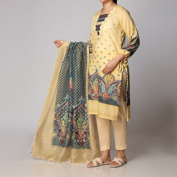 2PC- Digital Printed Lawn Shirt With Dupatta PS3162