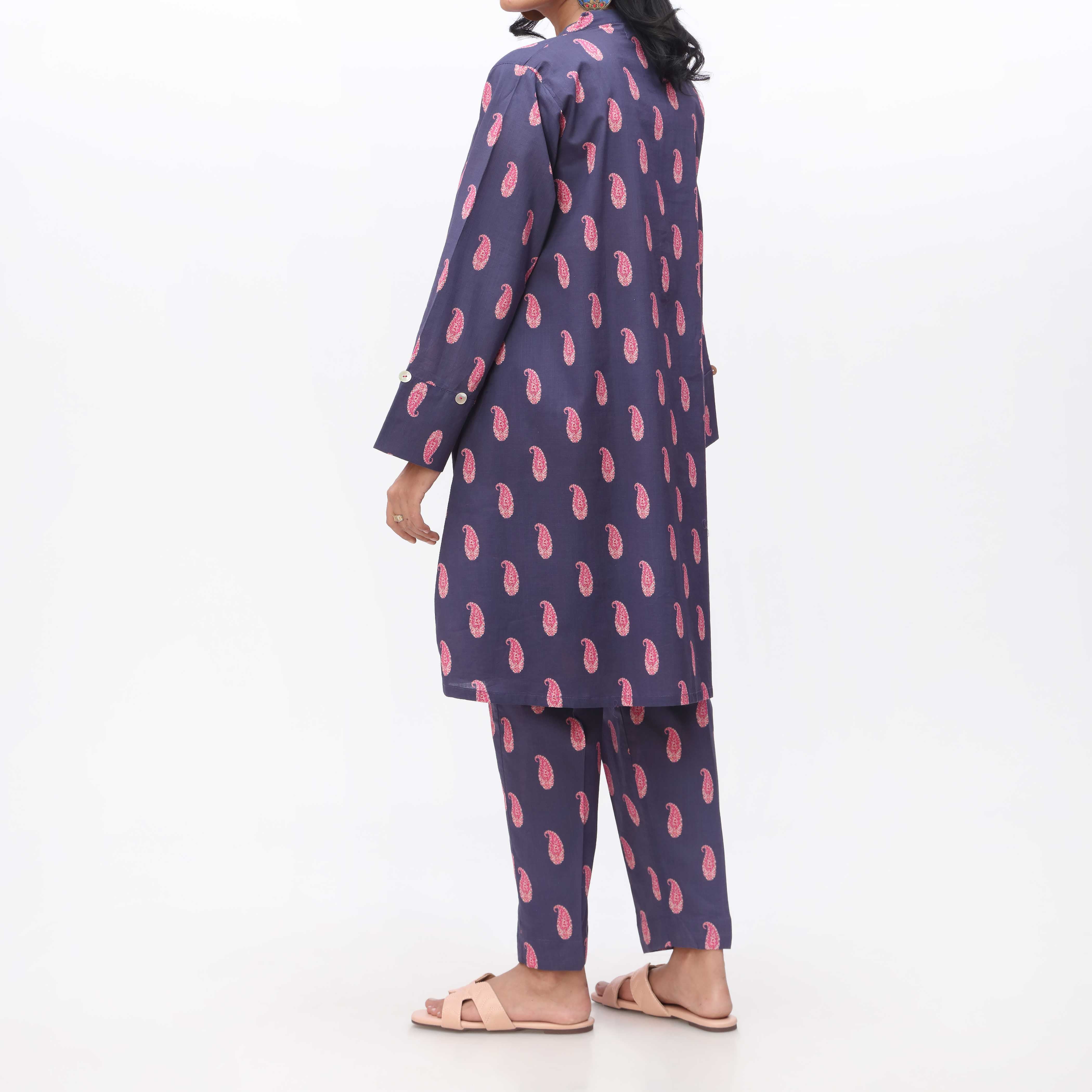 2PC- Printed Cambric Shirt & Trouser PS3329