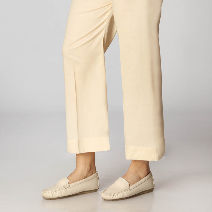 Beige Cambric Straight Fit Trouser PS3510