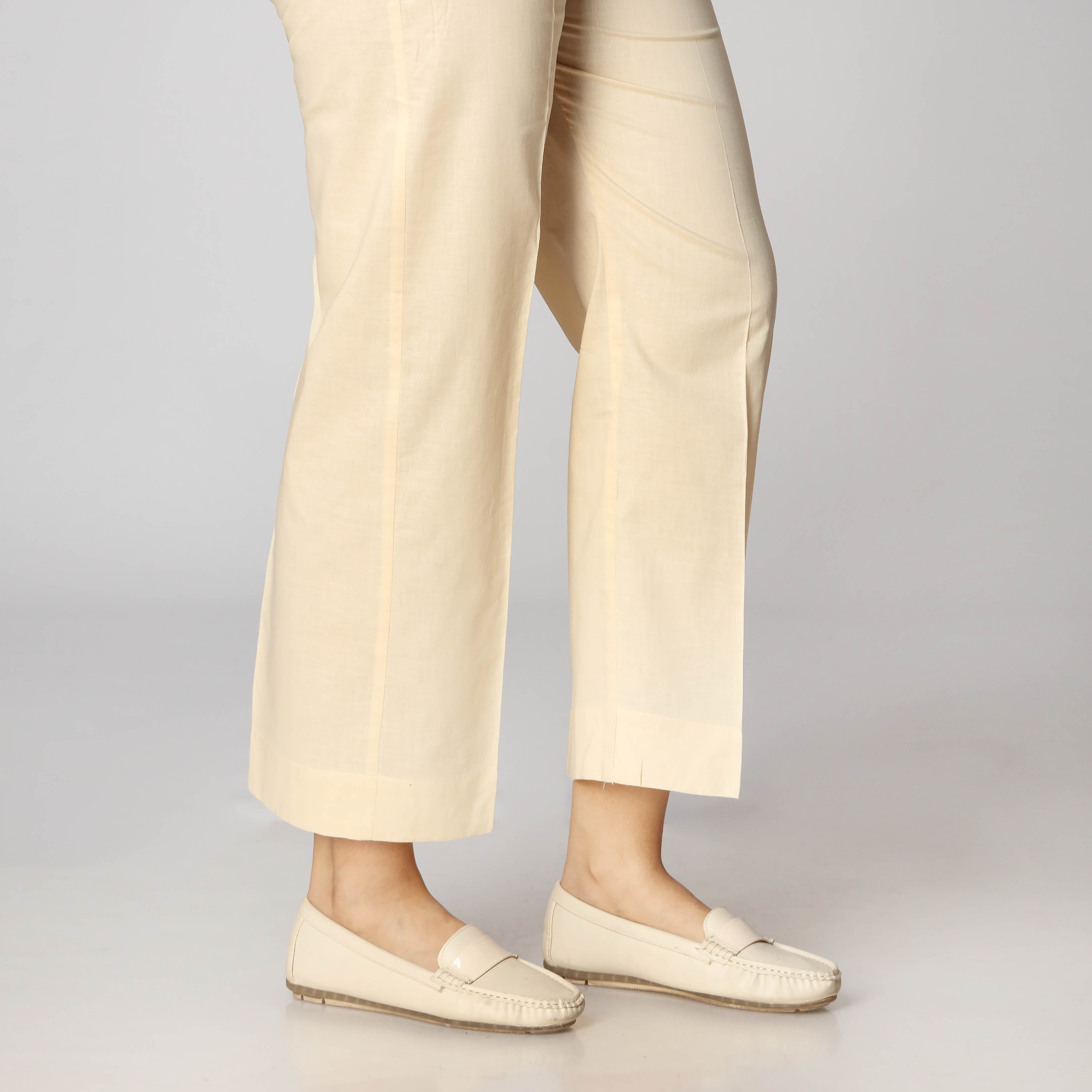 Beige Cambric Straight Fit Trouser PS3510