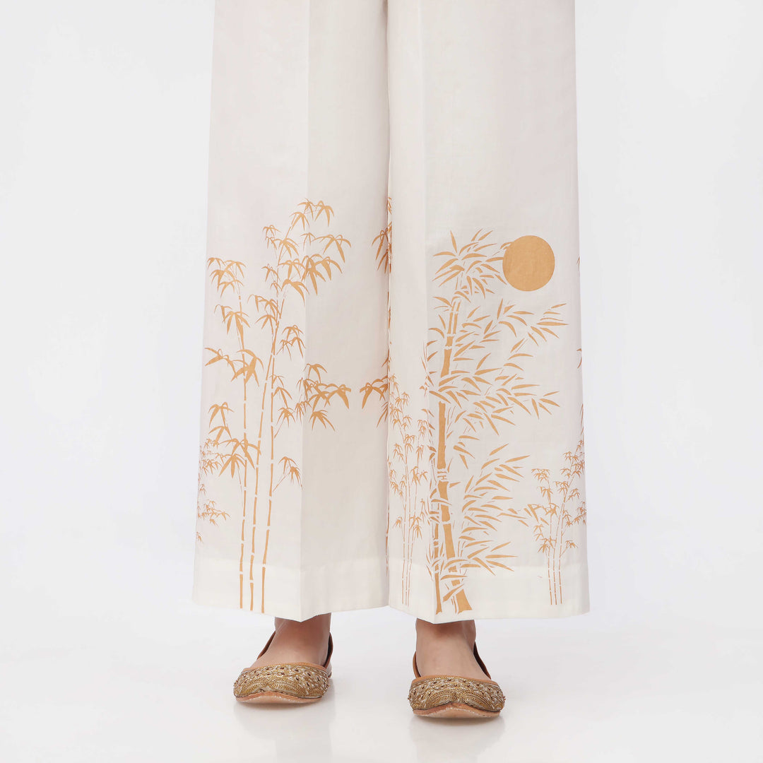 Golden Printed Cambric Straight Fit Trouser PS3556