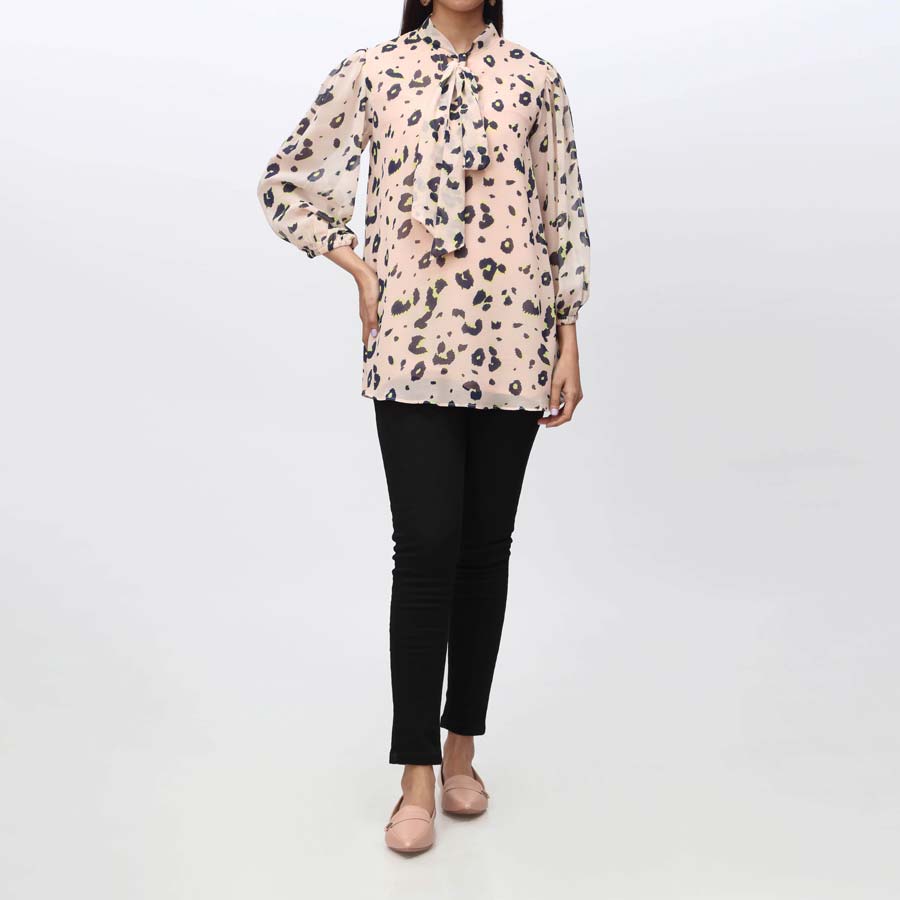 1PC- Printed Georget Top PS4047