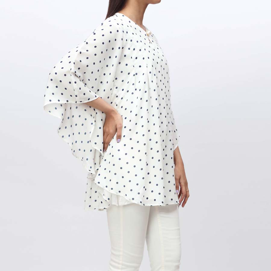 1PC- Printed Polka- Dot Grip Silk Top PS4063