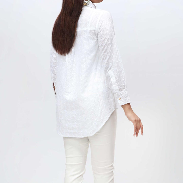 1PC- Embroidered Chicken Kari Top PS4136