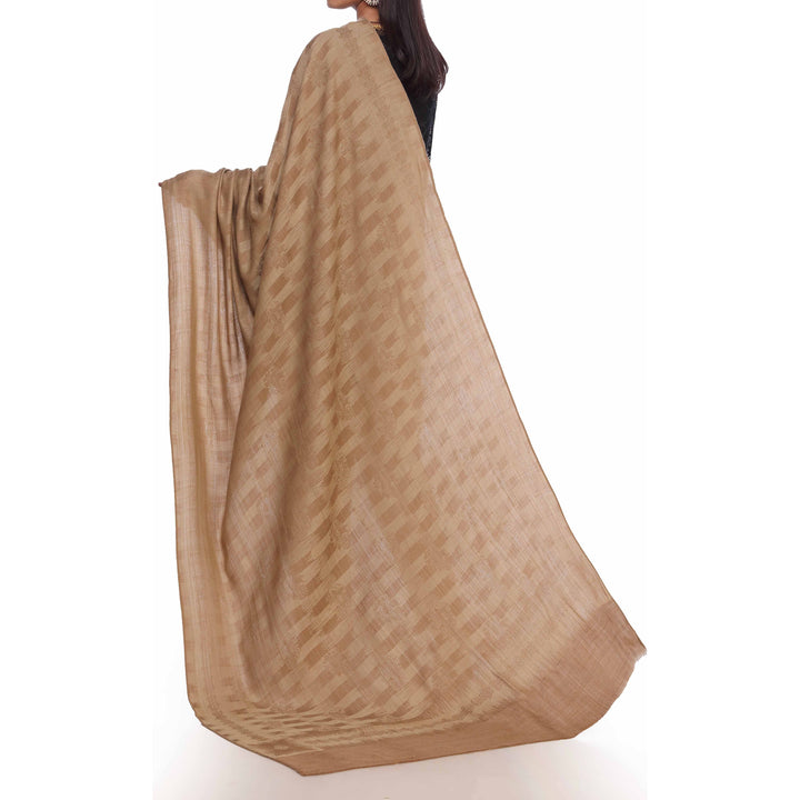 Brown Jacquard Shawl PW2715