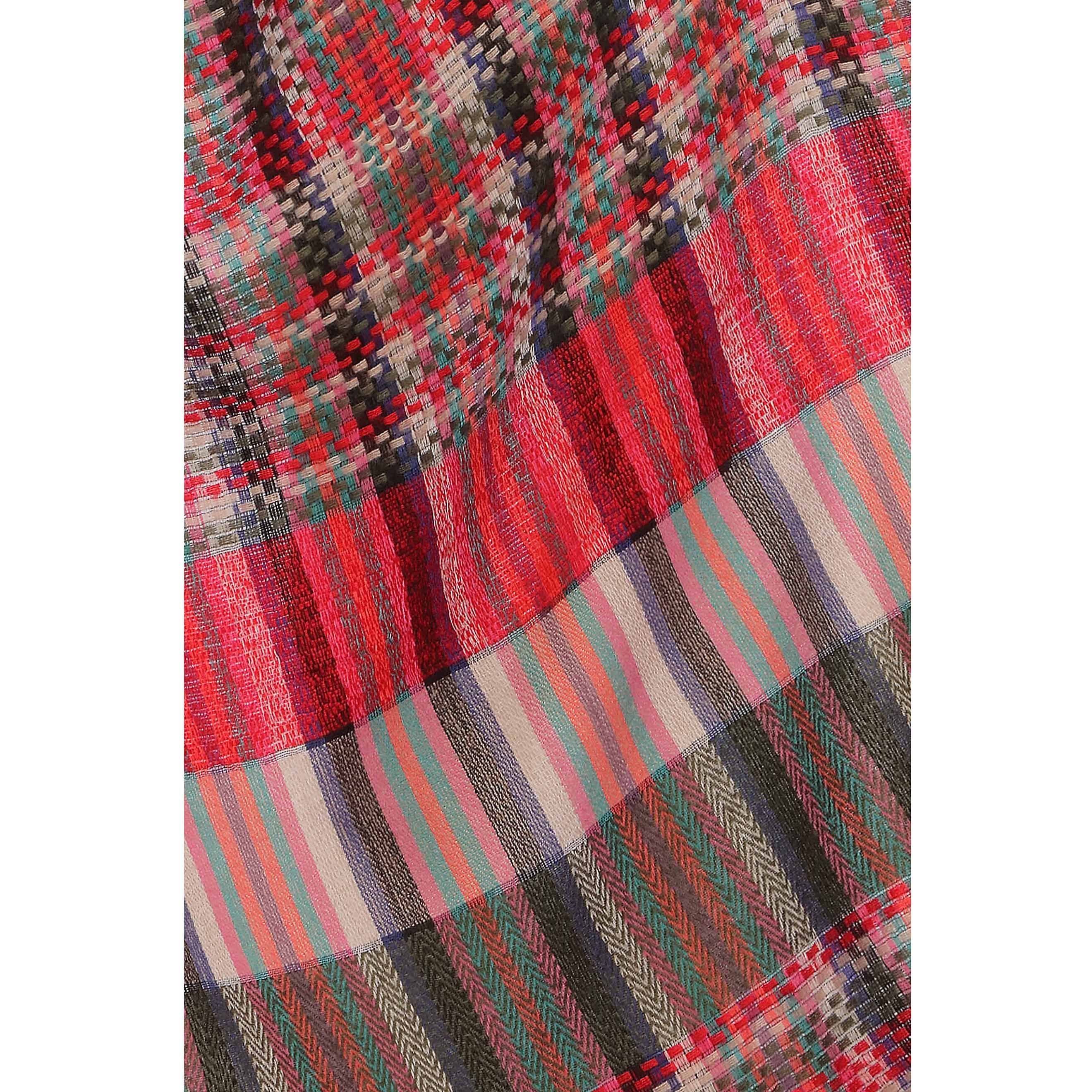 Red Checkered Shawl PW2746