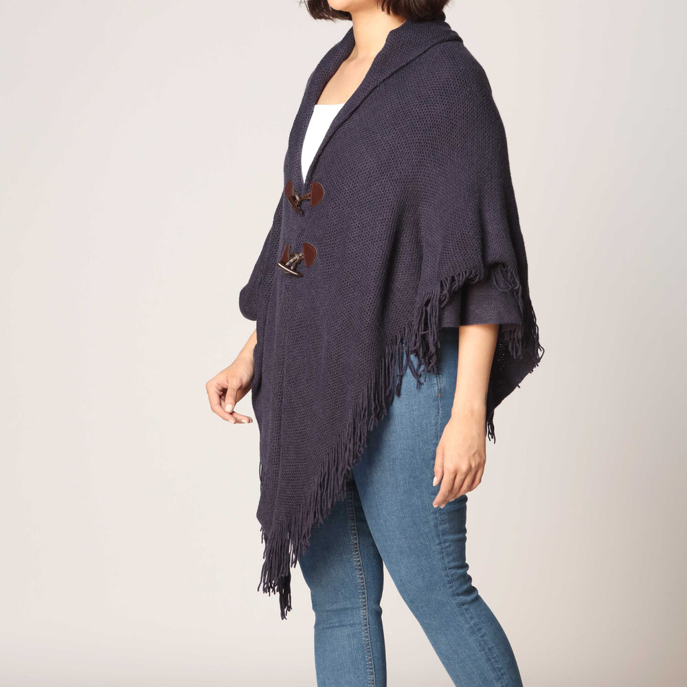 Navy Cape Shawl PW2809