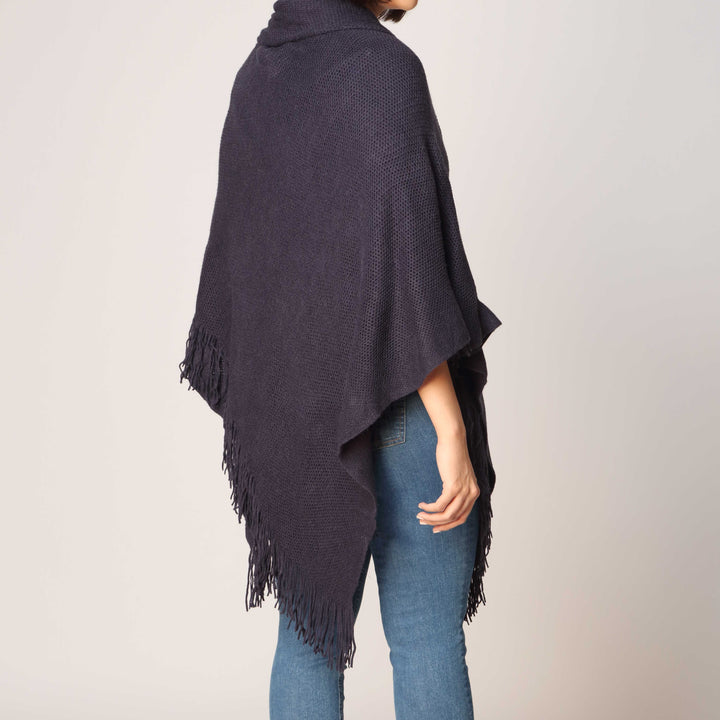 Navy Cape Shawl PW2809