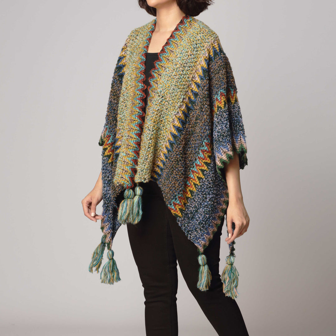 Blue Cape Shawl PW2810