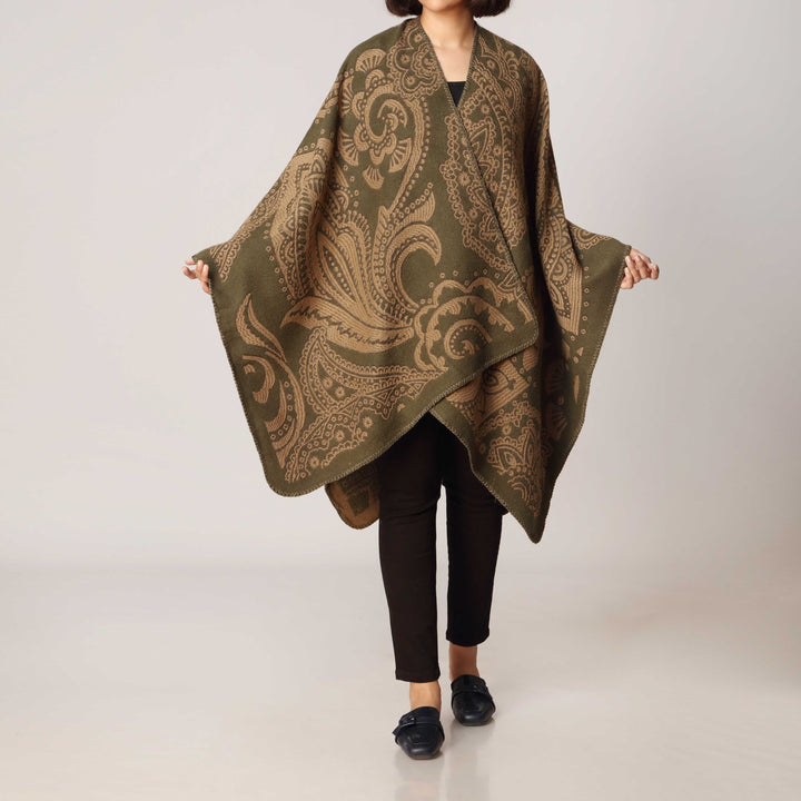 Green Cape Shawl PW2812