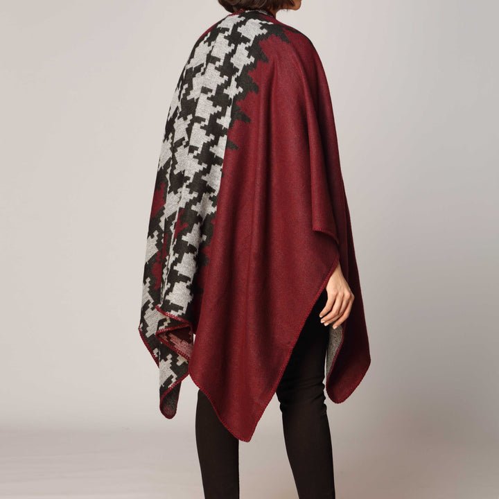 Maroon Cape Shawl PW2814