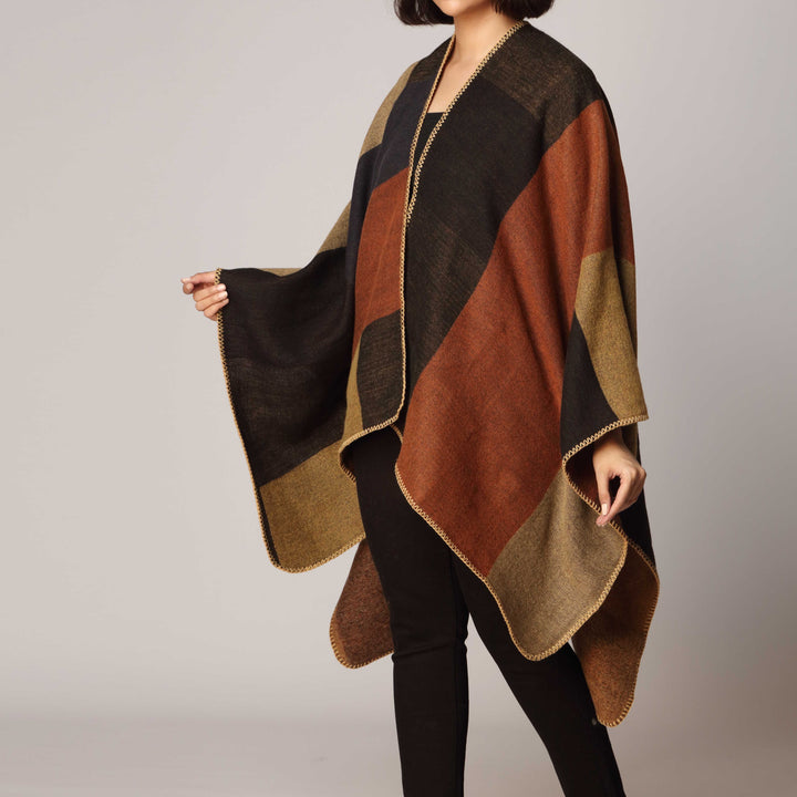 Khaki Cape Shawl PW2815