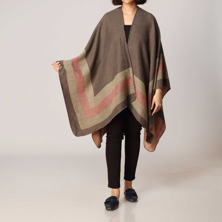 Grey Cape Shawl PW2820