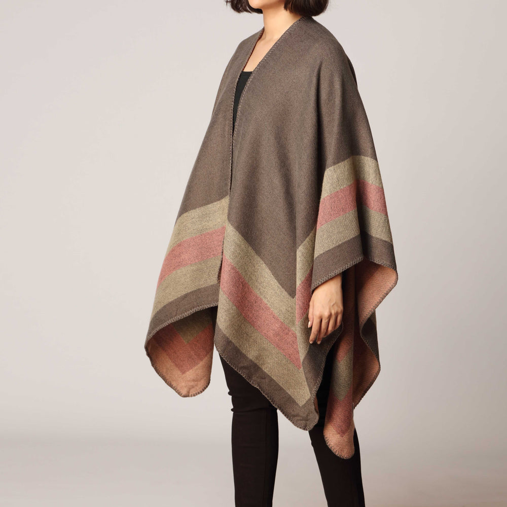 Grey Cape Shawl PW2820