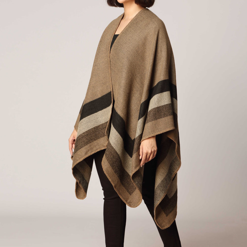 Khaki Cape Shawl PW2820