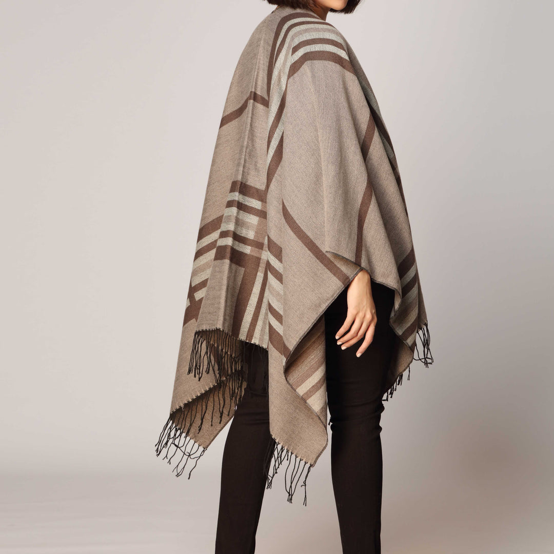 Khaki Cape Shawl PW2823