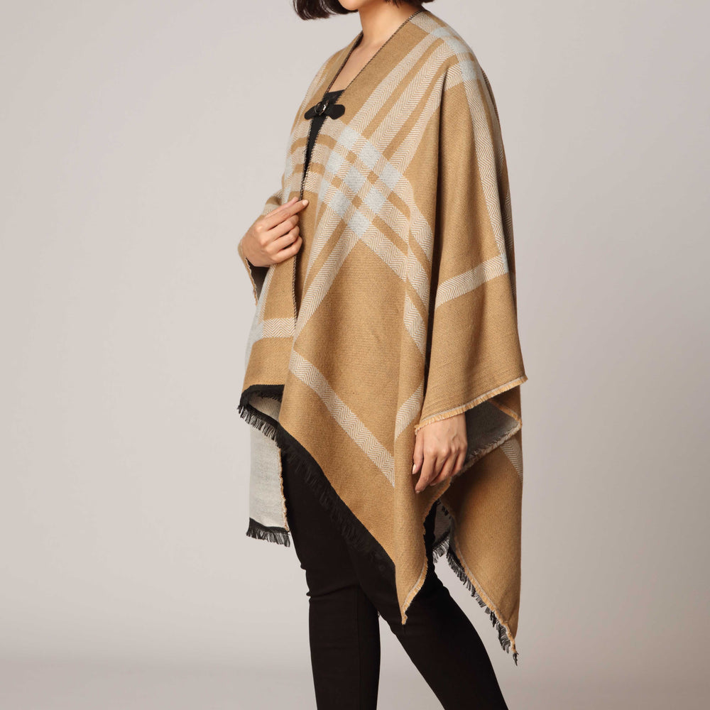 Khaki Cape Shawl PW2824