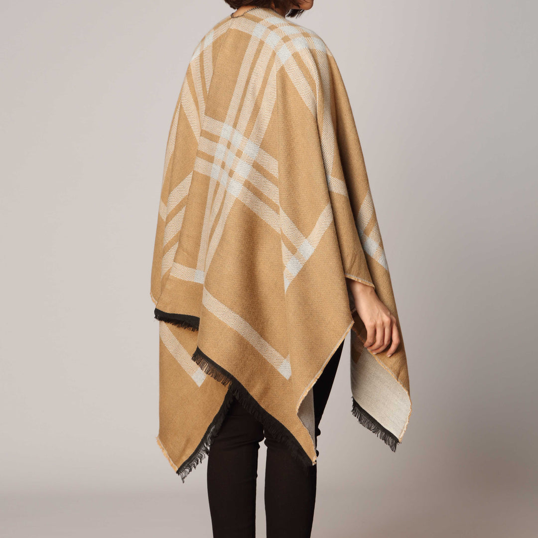 Khaki Cape Shawl PW2824