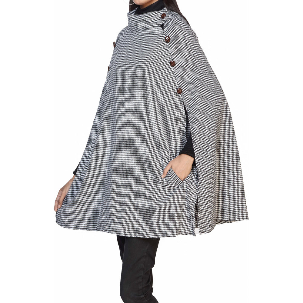 Grey Winter Cape Shawl PW2825