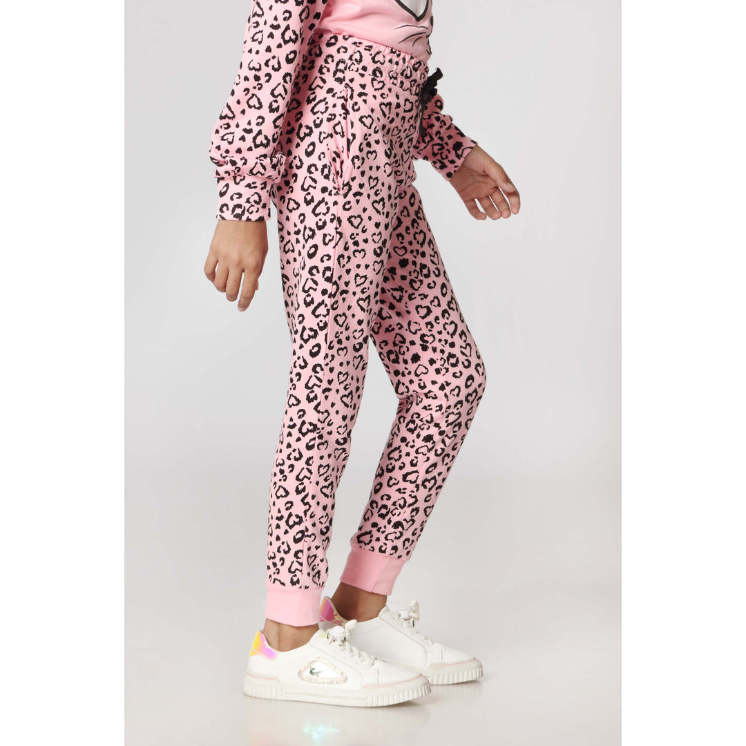 Girls Pink Fleece Trousers PW2858