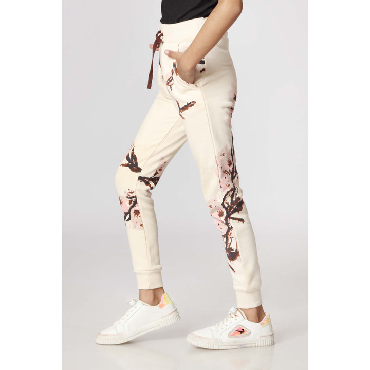 Girls Cream Fleece Trousers PW2859