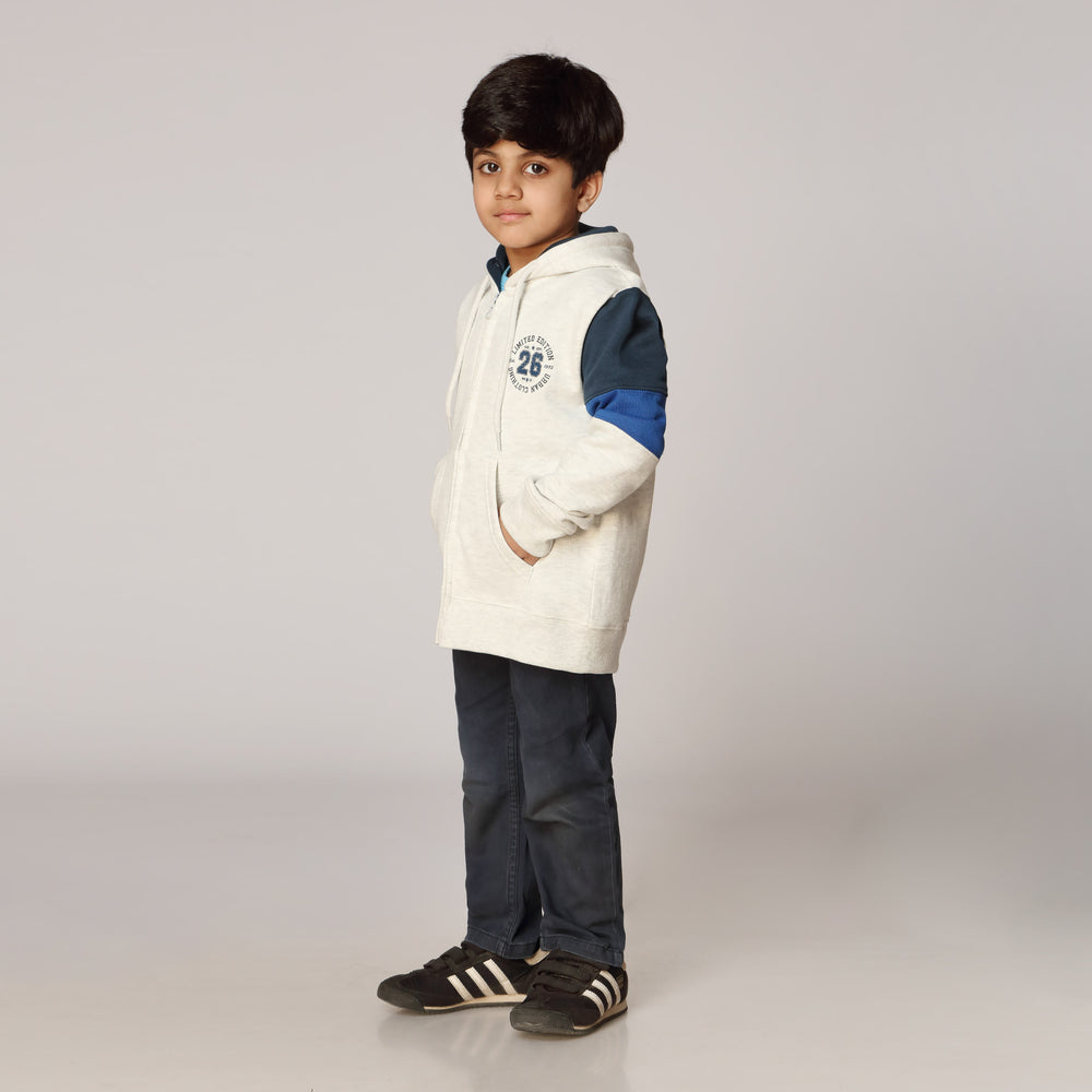 Boys Blue Fleece  Zipper Hoodie PW2867