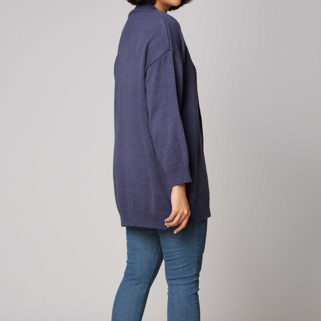 Blue Mid Length Cardigan PW2906