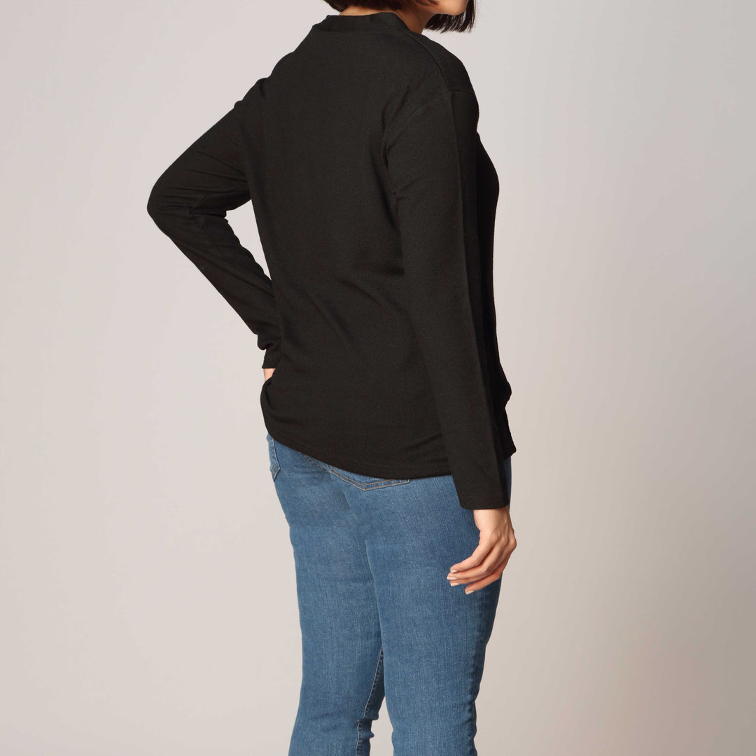 Black Mid Length Cardigan PW2907