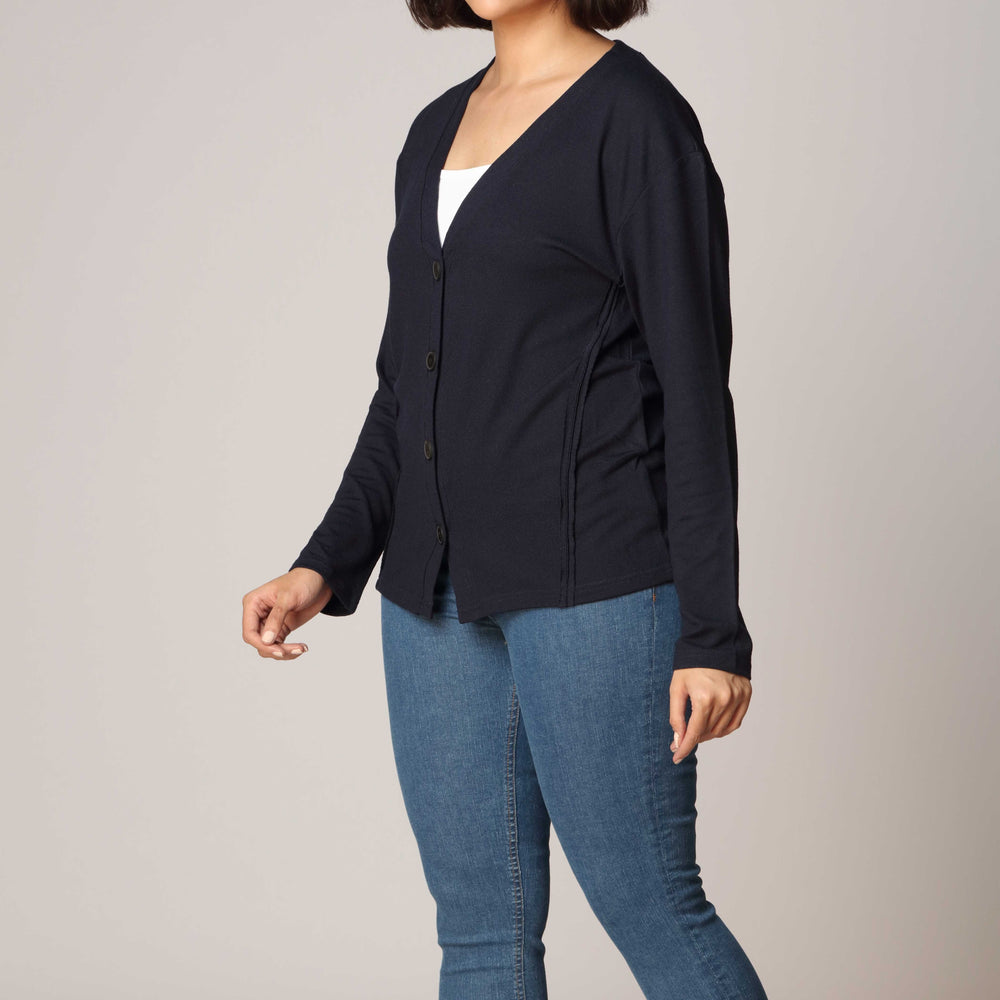 Blue Mid Length Cardigan PW2907