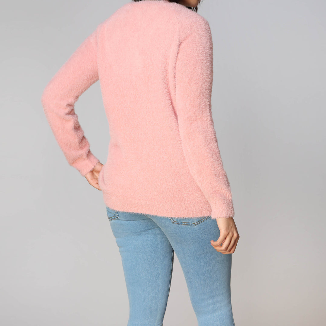 Pink Mid Length Cardigan PW2909